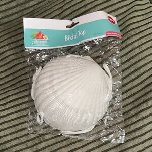 White Seashell Bikini Top